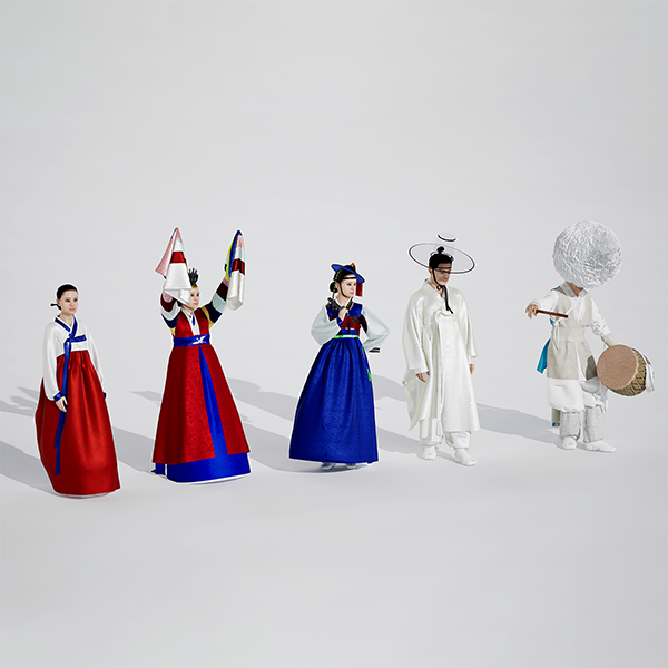 한국전통문화 의상, 가방, 등 3D 컨텐츠(시뮬레이션) 제작 이미지