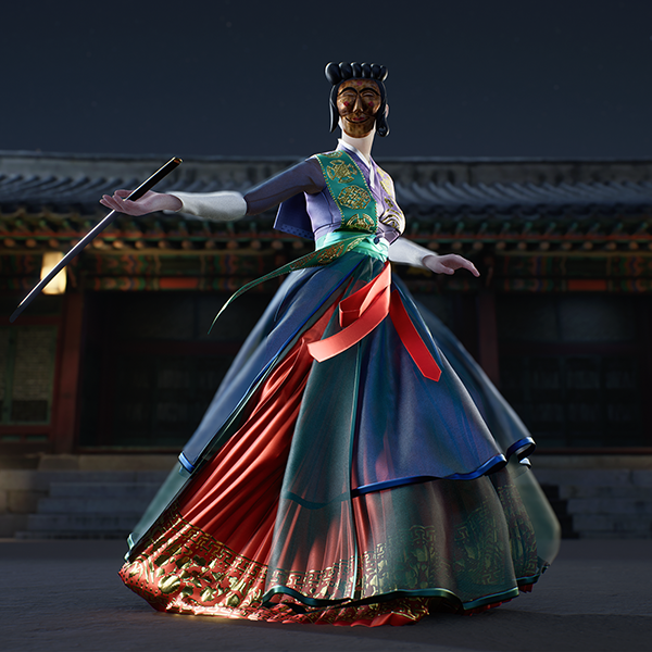 한국전통문화 의상, 가방, 등 3D 컨텐츠(시뮬레이션) 제작