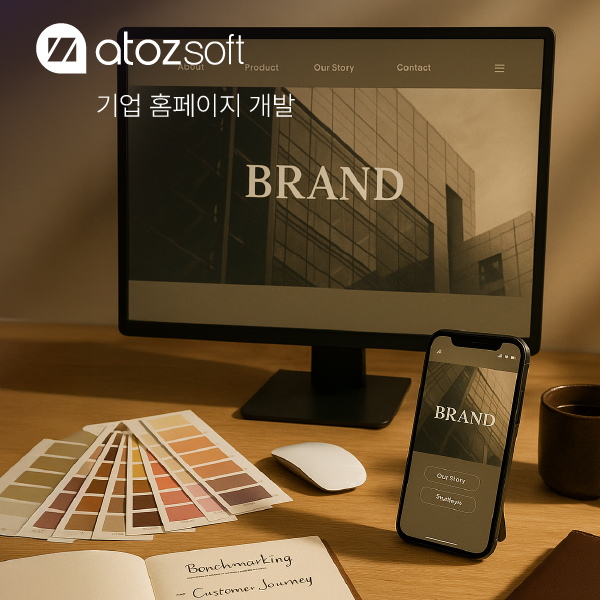 브랜드 홈페이지 개발 이미지