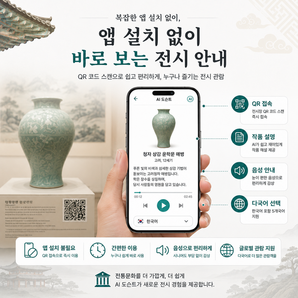 전통문화 전시문화유산 안내를 위한 QR 기반 AI 도슨트 플랫폼 구축 이미지